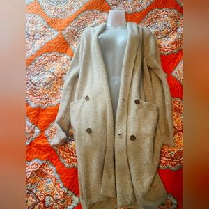 J Crew rolled collar midi cardigan